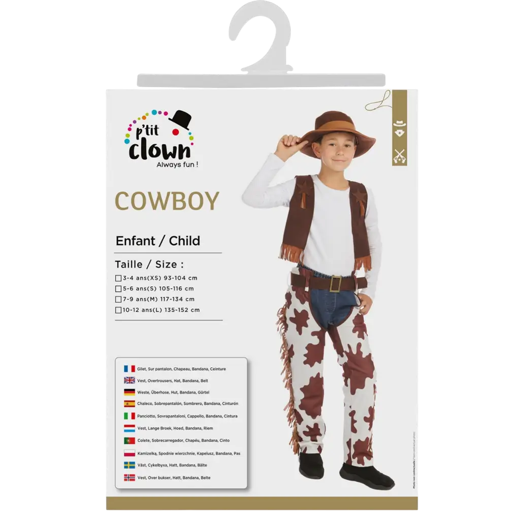 Travestimento da cowboy per bambini 10-12 anni - Costume da cowboy per bambini