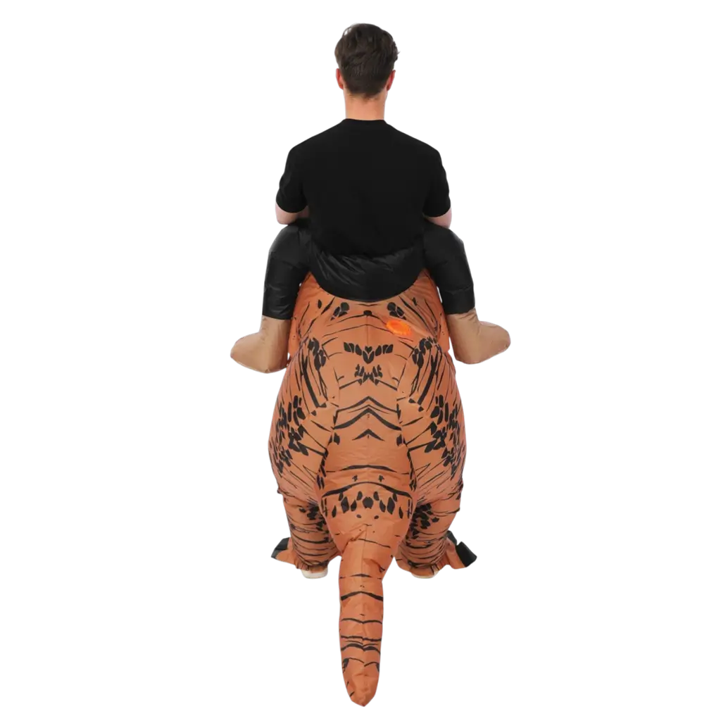 Travestimento da dinosauro gonfiabile con cavaliere per adulti - Costume festivo taglia unica
