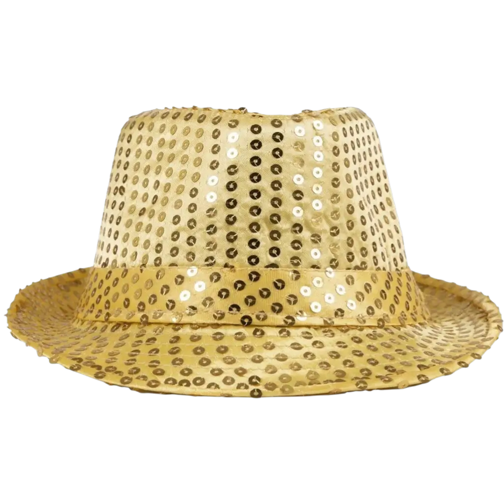 Cappello Borsalino in paillettes oro per adulti - Accessori per feste