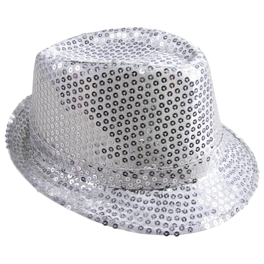 Cappello Borsalino adulto in paillettes argento - Accessori Discoteca