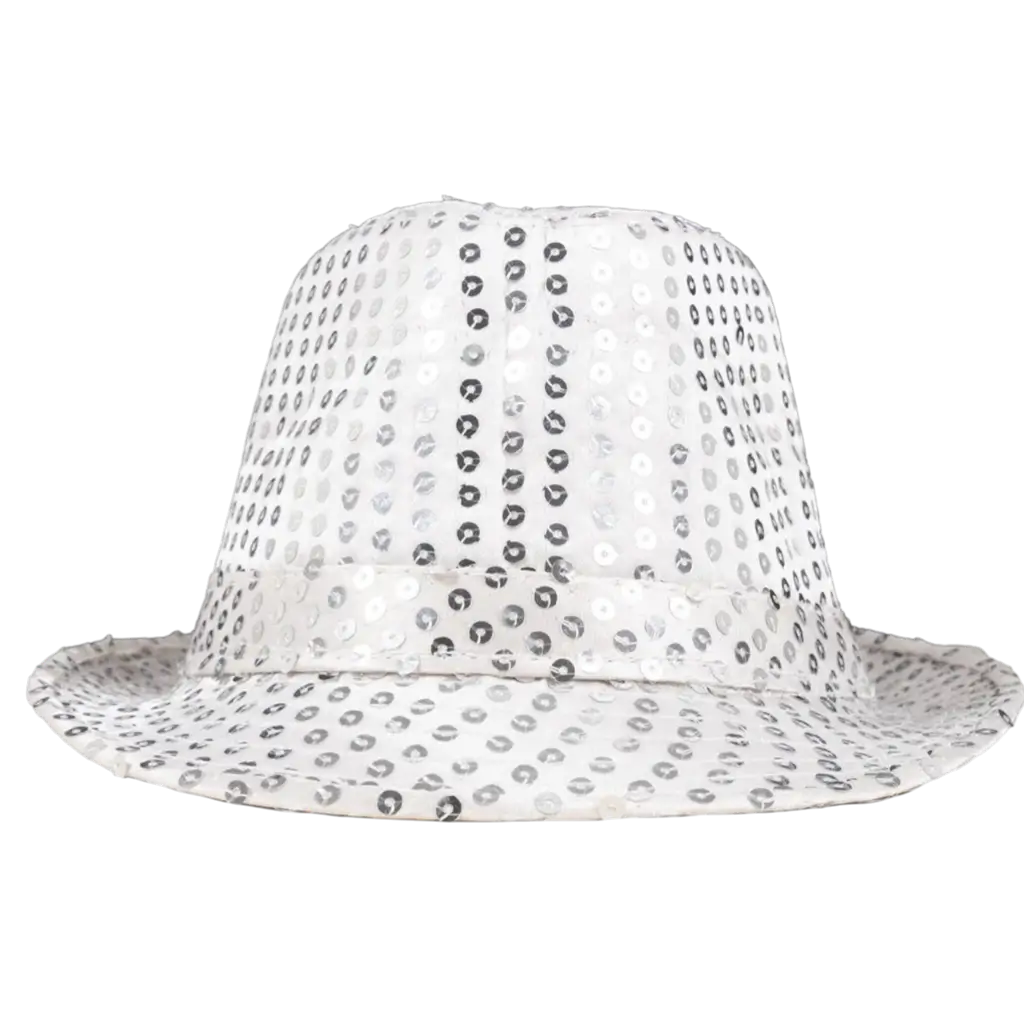 Cappello Borsalino adulto in paillettes argento - Accessori Discoteca