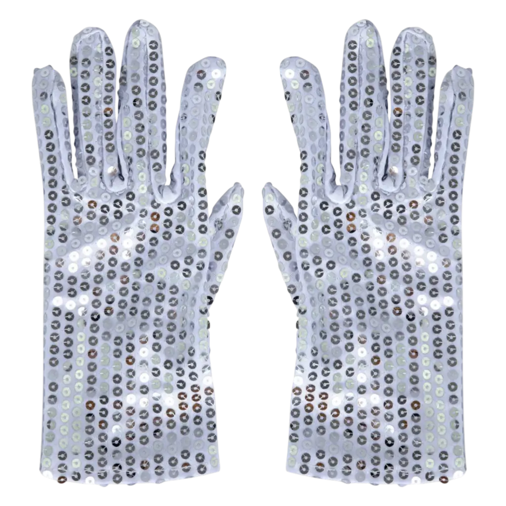 Guanti di paillettes argento per adulti - Accessori per discoteca