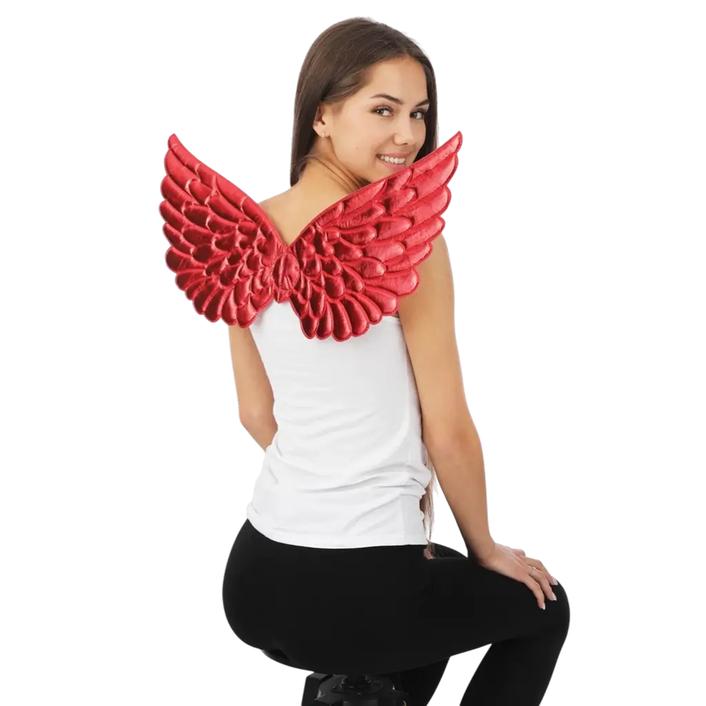 Ali d'angelo rosse 62 cm - Accessori per travestimento da angelo o diavolo