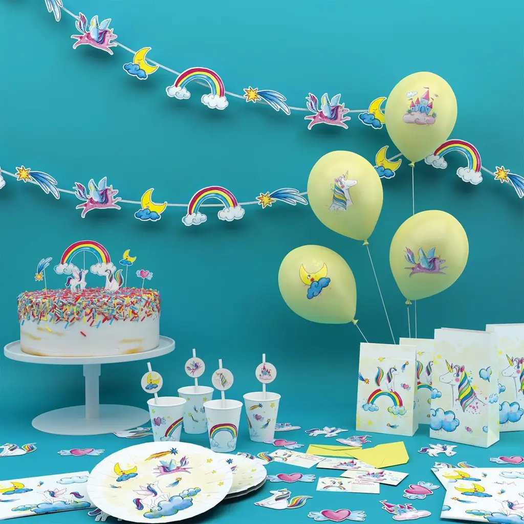 Tatuaggi effimeri di unicorno per bambini - Accessori di compleanno
