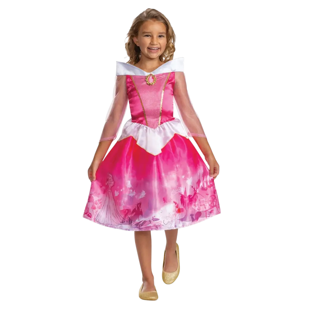 Aurora Disney Costume da bambina 5-6 anni - Costume da principessa