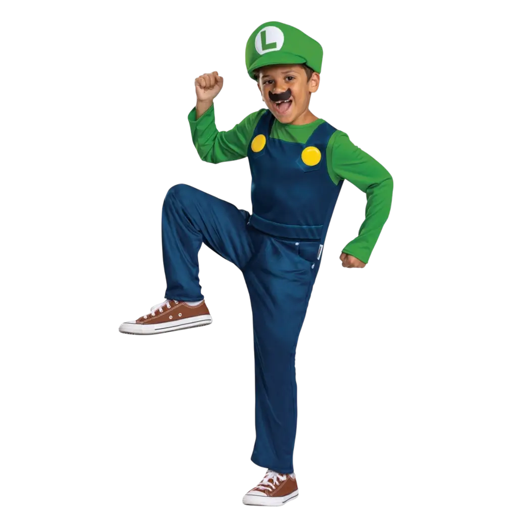Luigi Super Mario Travestimento Bambino 7-8 Anni