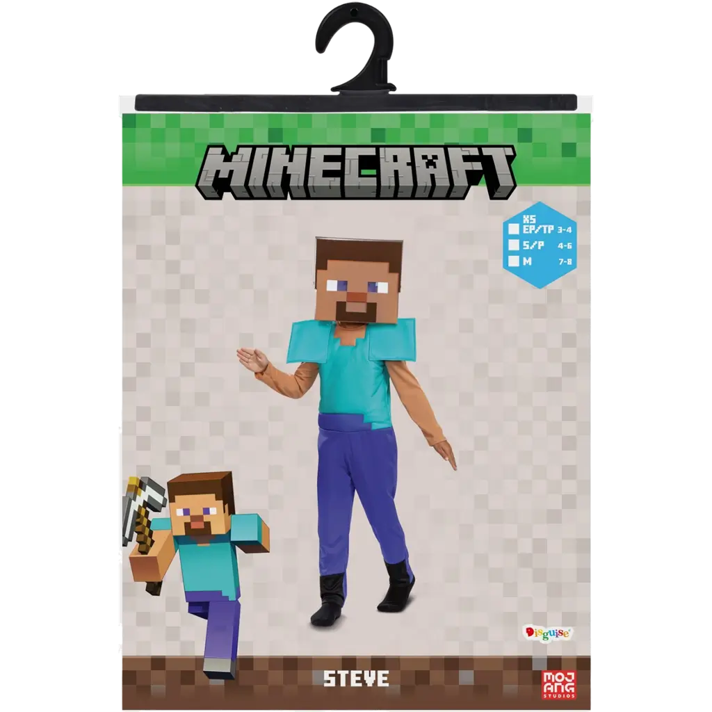 Steve Minecraft™ Travestimento Bambino 7-8 Anni