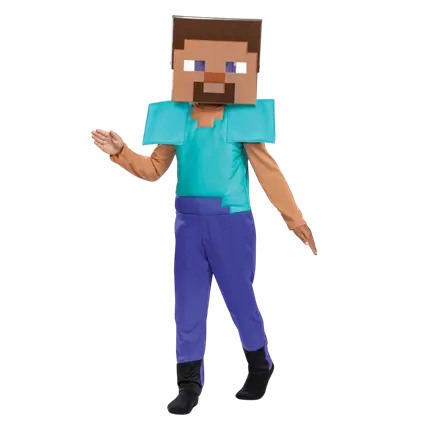 Steve Minecraft™ Travestimento Bambino 7-8 Anni