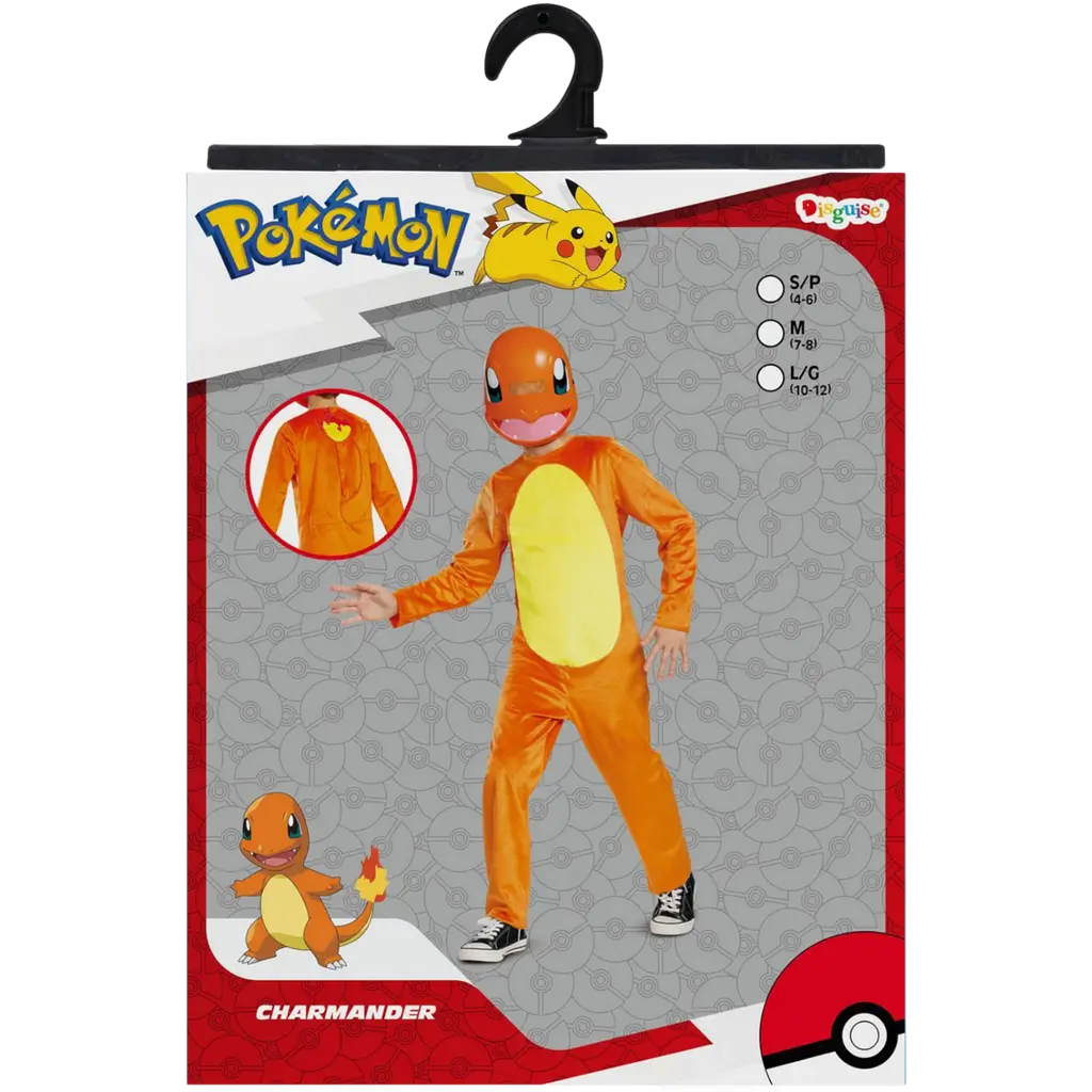 Pokémon™ Salamèche Travestimento Bambino 7-8 Anni