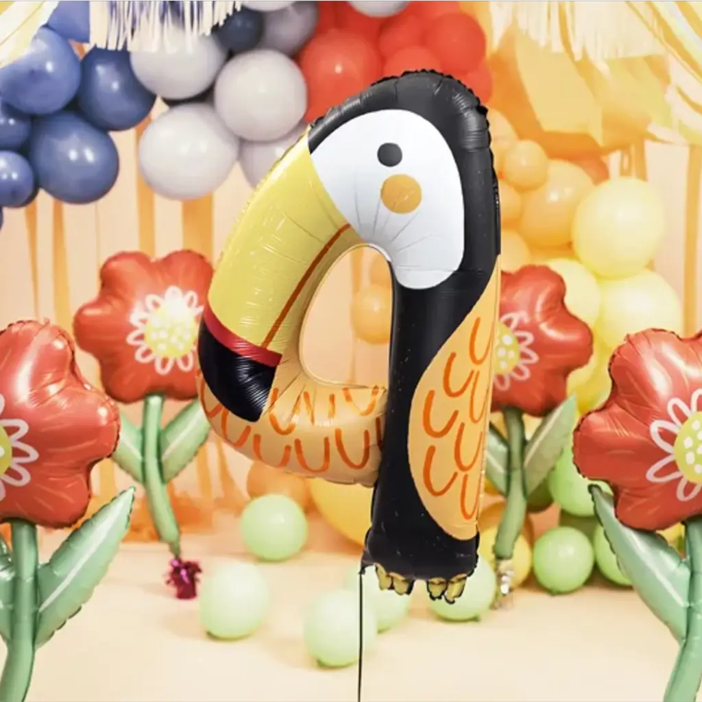 Palloncino a fiore rosso 53x96cm