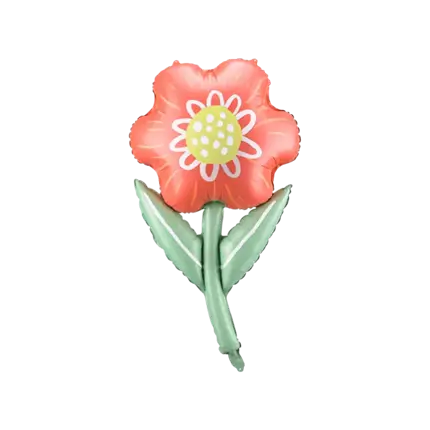 Palloncino a fiore rosso 53x96cm