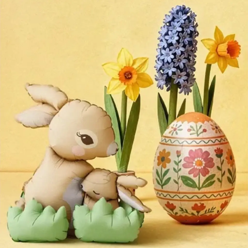 Conigli in piedi a palloncino 51x60 cm