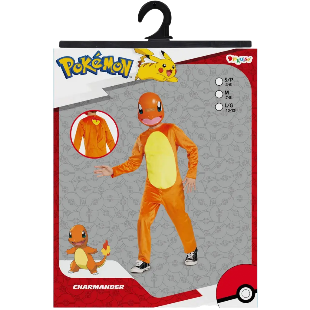 Pokémon™ Salamèche Travestimento per bambini 4-6 anni - Costume da Pokémon