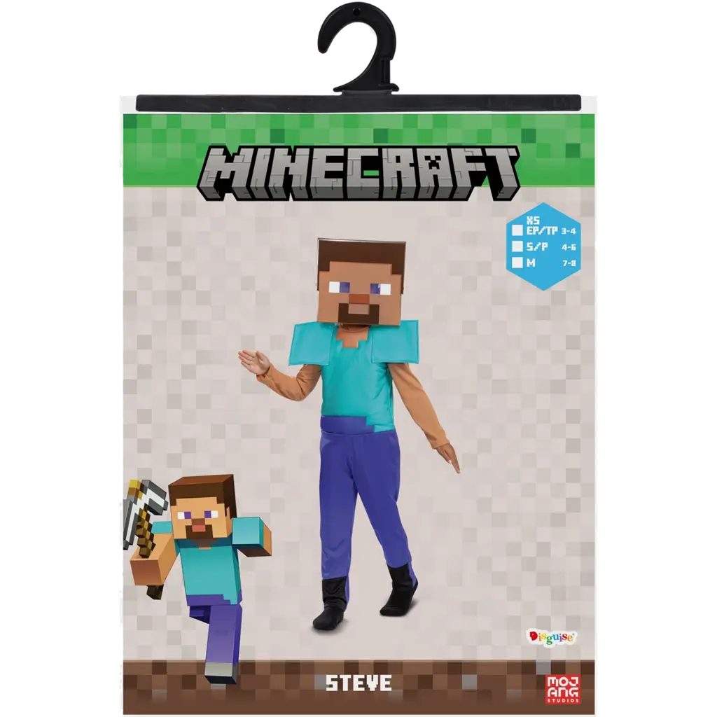 Travestimento da Steve Minecraft™ Bambino 4-6 anni - Costume da Minecraft