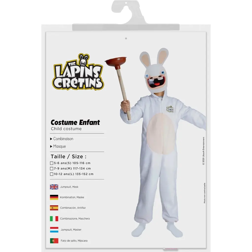 Costume da bambino Rabbids™ 7-9 anni - Costume da bambino