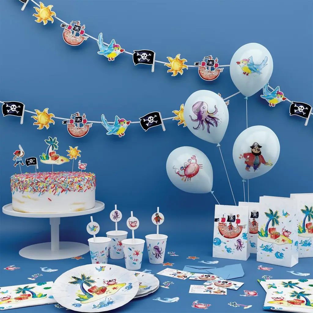 Tatuaggi con ephemera pirata - Accessori di compleanno per bambini