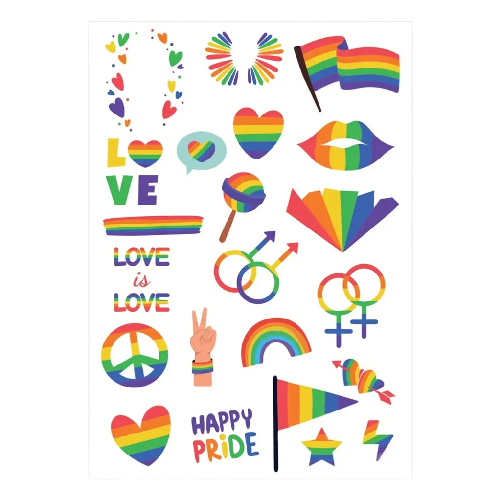 Tatuaggi effimeri arcobaleno - Accessori per il compleanno dei bambini