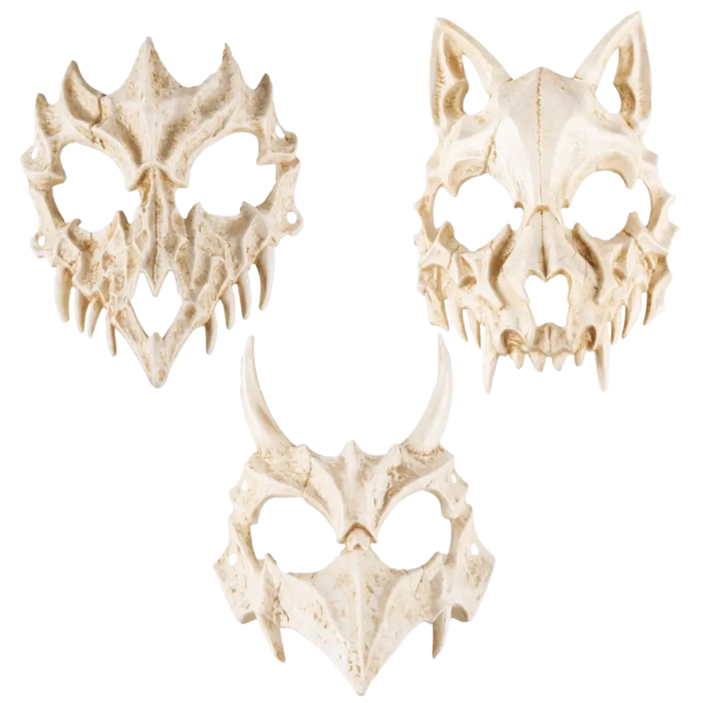 Maschera da scheletro animale per adulti - Design casuale - Accessori per Halloween