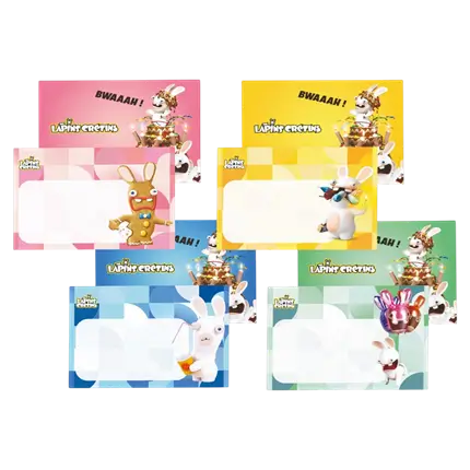 Set di 8 biglietti d'invito Rabbids™ - Festa di compleanno per bambini