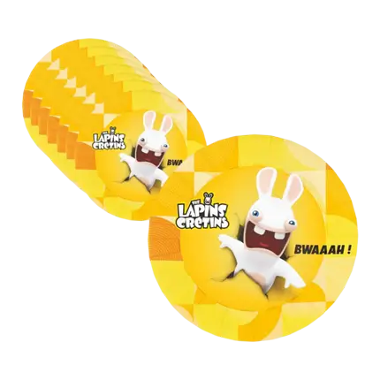 Piatti Rabbids™ 23 cm Set di 8 - Stoviglie di compleanno