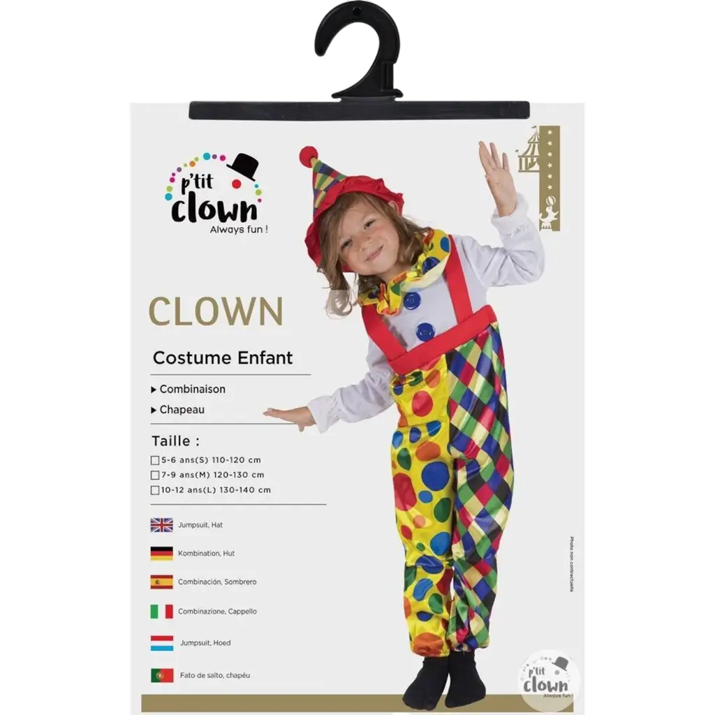Costume da clown per bambini 5-6 anni - Costume da clown