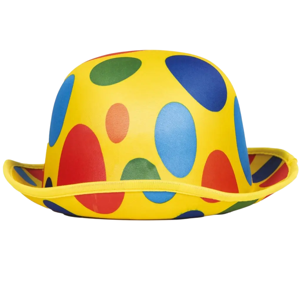 Cappello a bombetta da clown per adulti - Accessori per travestimento