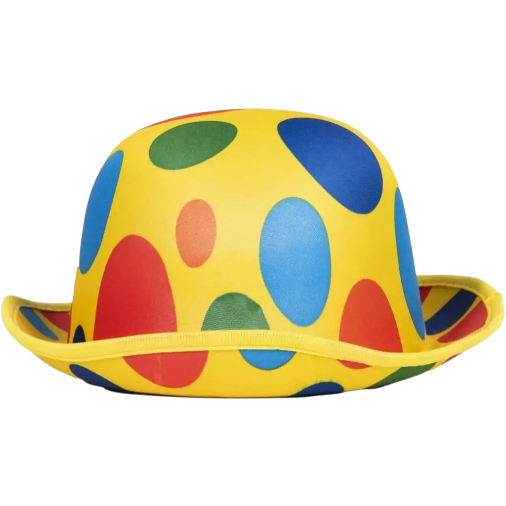 Cappello a bombetta da clown per adulti - Accessori per travestimento