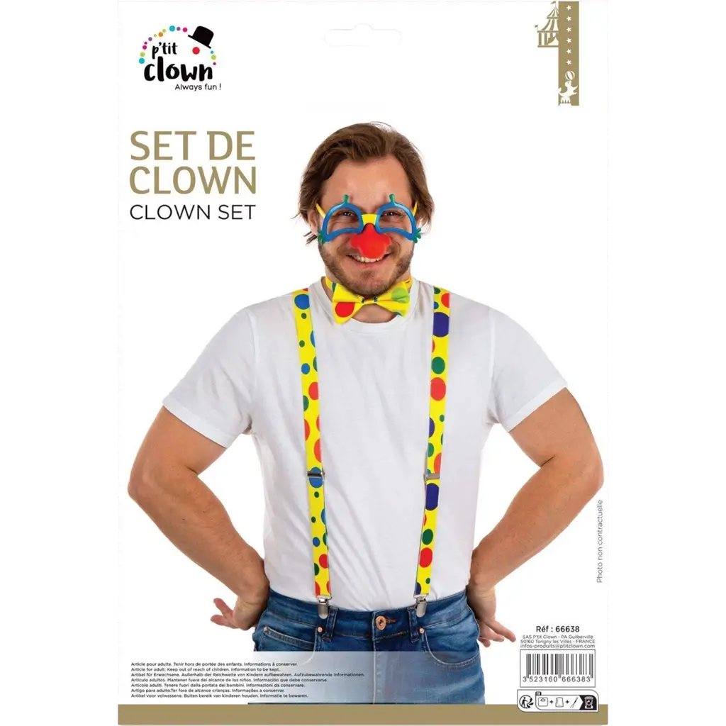 Kit clown adulto - Accessori per il travestimento