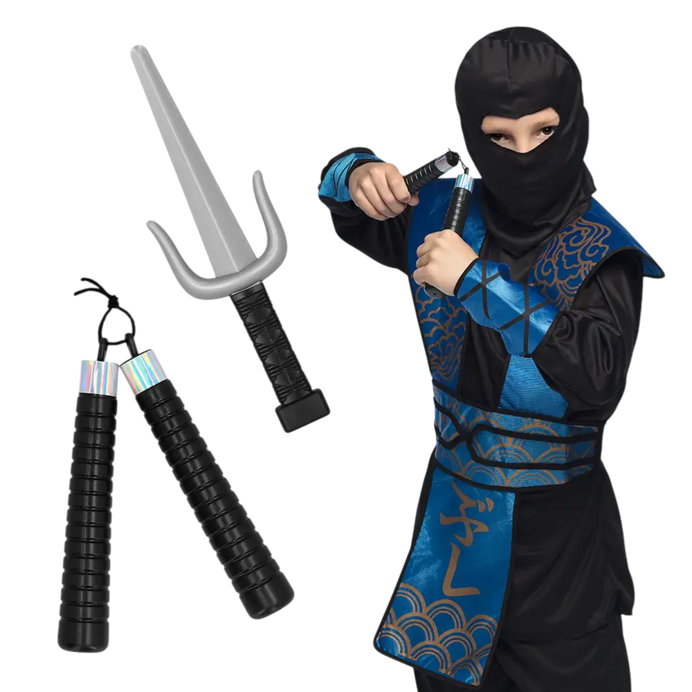 Kit di armi ninja per bambini - Accessori per il travestimento da ninja Carnevale per ragazzi