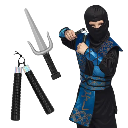 Kit di armi ninja per bambini - Accessori per il travestimento da ninja Carnevale per ragazzi