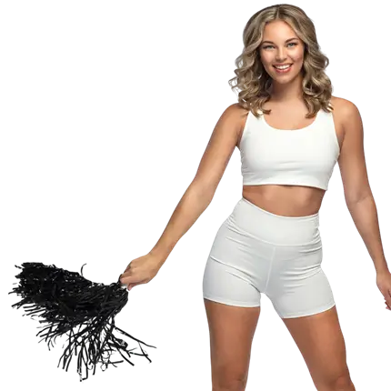 Pom Pom Noir - Accessori Cheerleader EVJF Spettacolo da sera