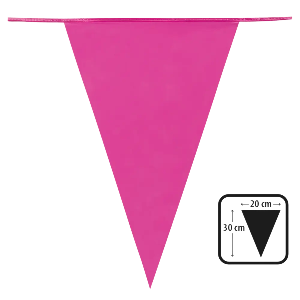 Ghirlanda di gagliardetti rosa - Decorazione compleanno bambina Baby Shower