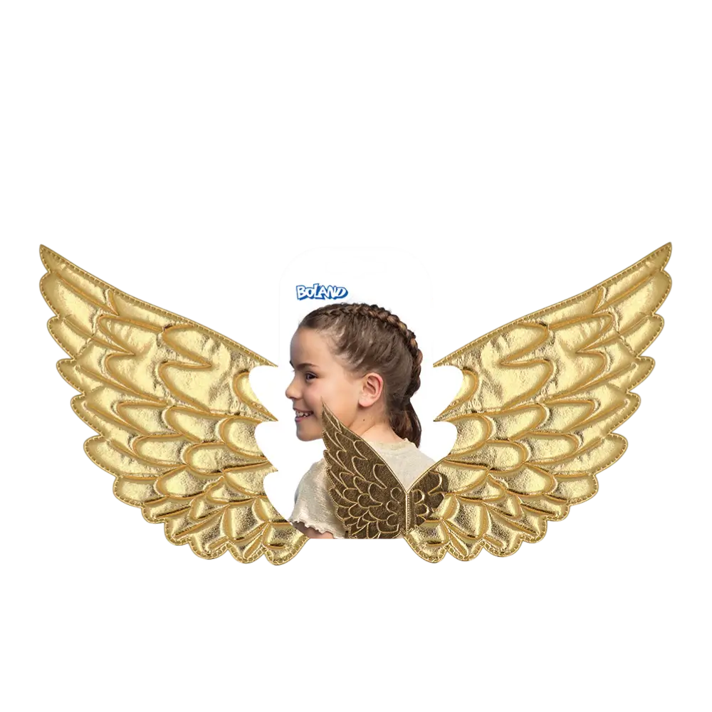 Ali d'angelo dorate - Travestimento da donna angelo per la sera di Carnevale
