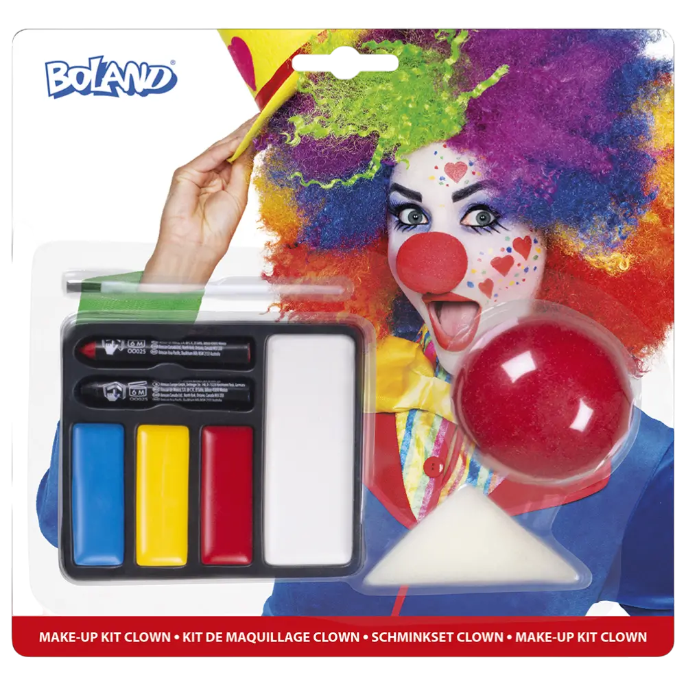 Kit completo per il trucco del clown - Maquillage Carnaval Halloween Enfant