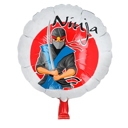 Palloncino Ninja in alluminio - Decorazione per compleanno a tema Ninja per bambino