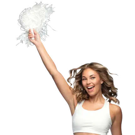 Pom Pom Blanc - Accessori Cheerleader EVJF Sera