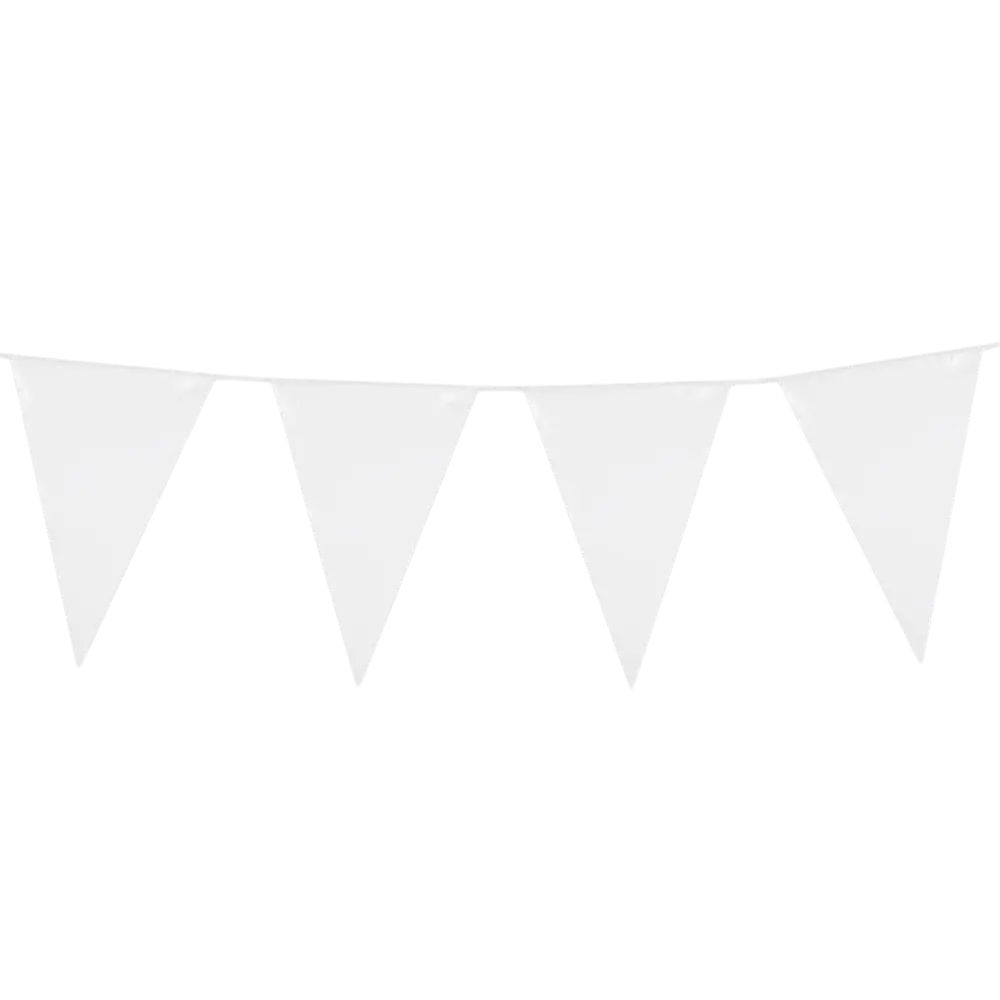 Ghirlanda di gagliardetti bianchi - Decorazione Mariage Baptême Anniversaire