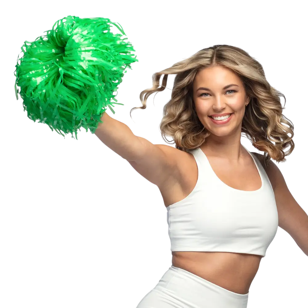 Pom Pom Vert - Accessori per cheerleader EVJF