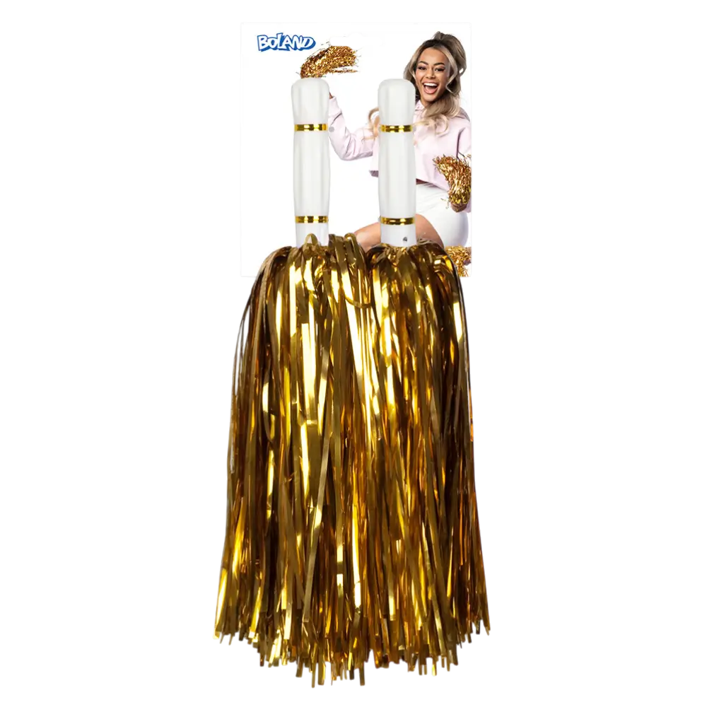 Pom Pom metallici dorati - Accessori luminosi per feste