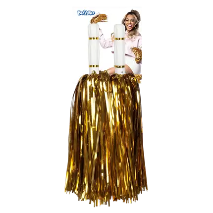 Pom Pom metallici dorati - Accessori luminosi per feste