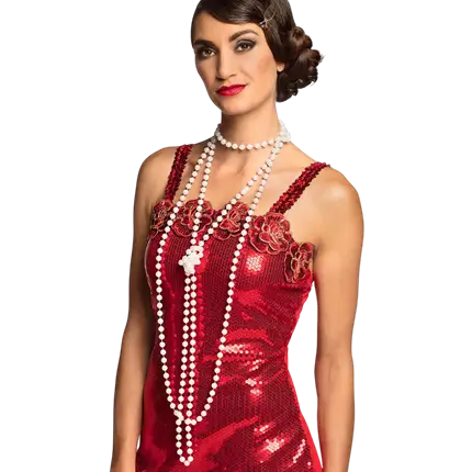 Set di 2 collane Charleston anni '20 - Travestimento da donna Gatsby