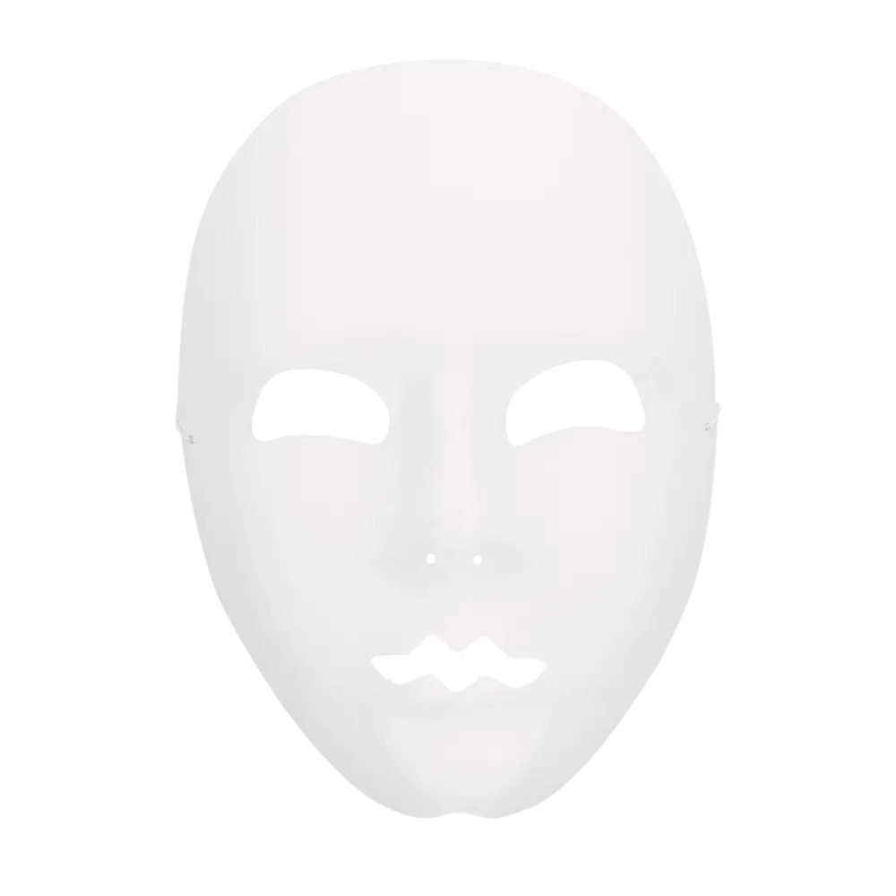 Maschera da mimo bianca - Accessorio di travestimento per spettacoli di Carnevale