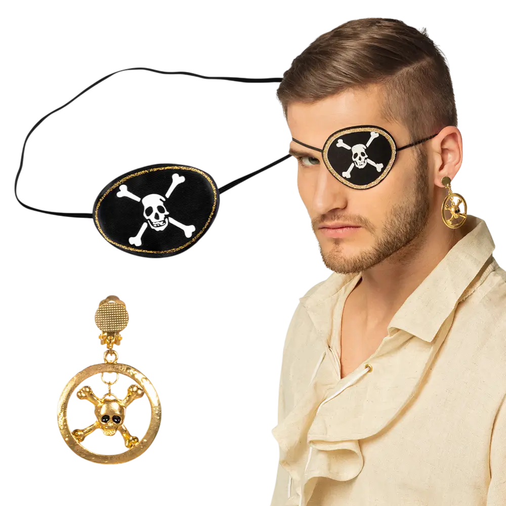 Kit teschio pirata - Accessori per costumi di compleanno per bambini
