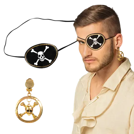 Kit teschio pirata - Accessori per costumi di compleanno per bambini