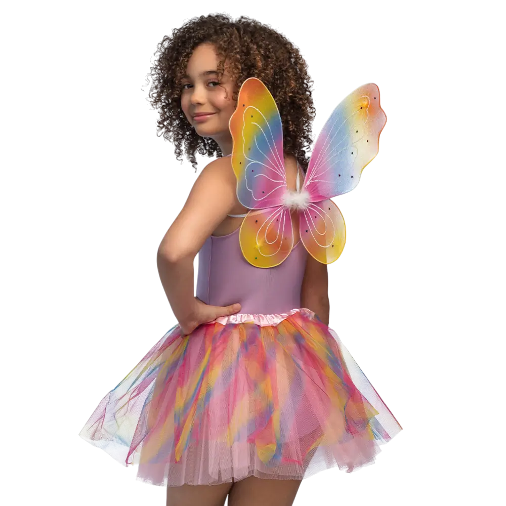 Travestimento da fata dell'arcobaleno per bambini - Costume da fata di Carnevale per bambina