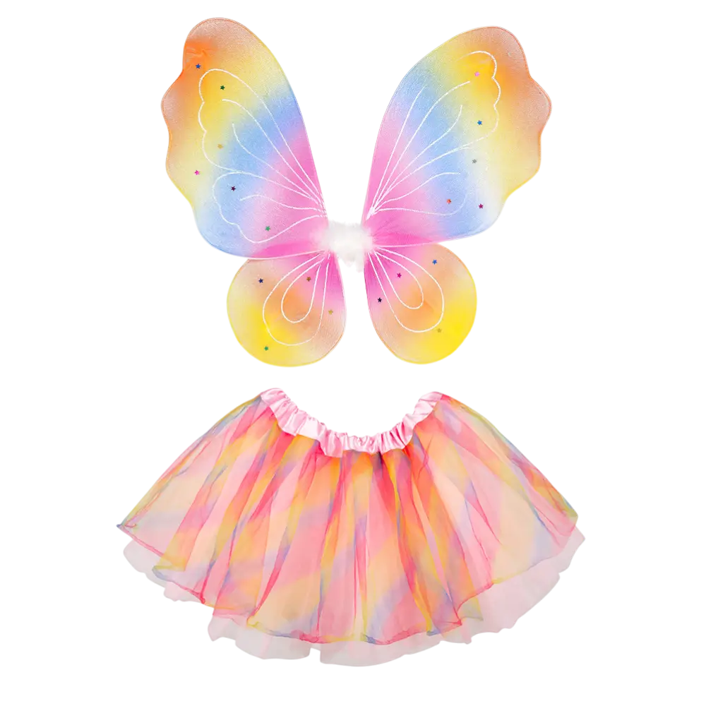 Travestimento da fata dell'arcobaleno per bambini - Costume da fata di Carnevale per bambina