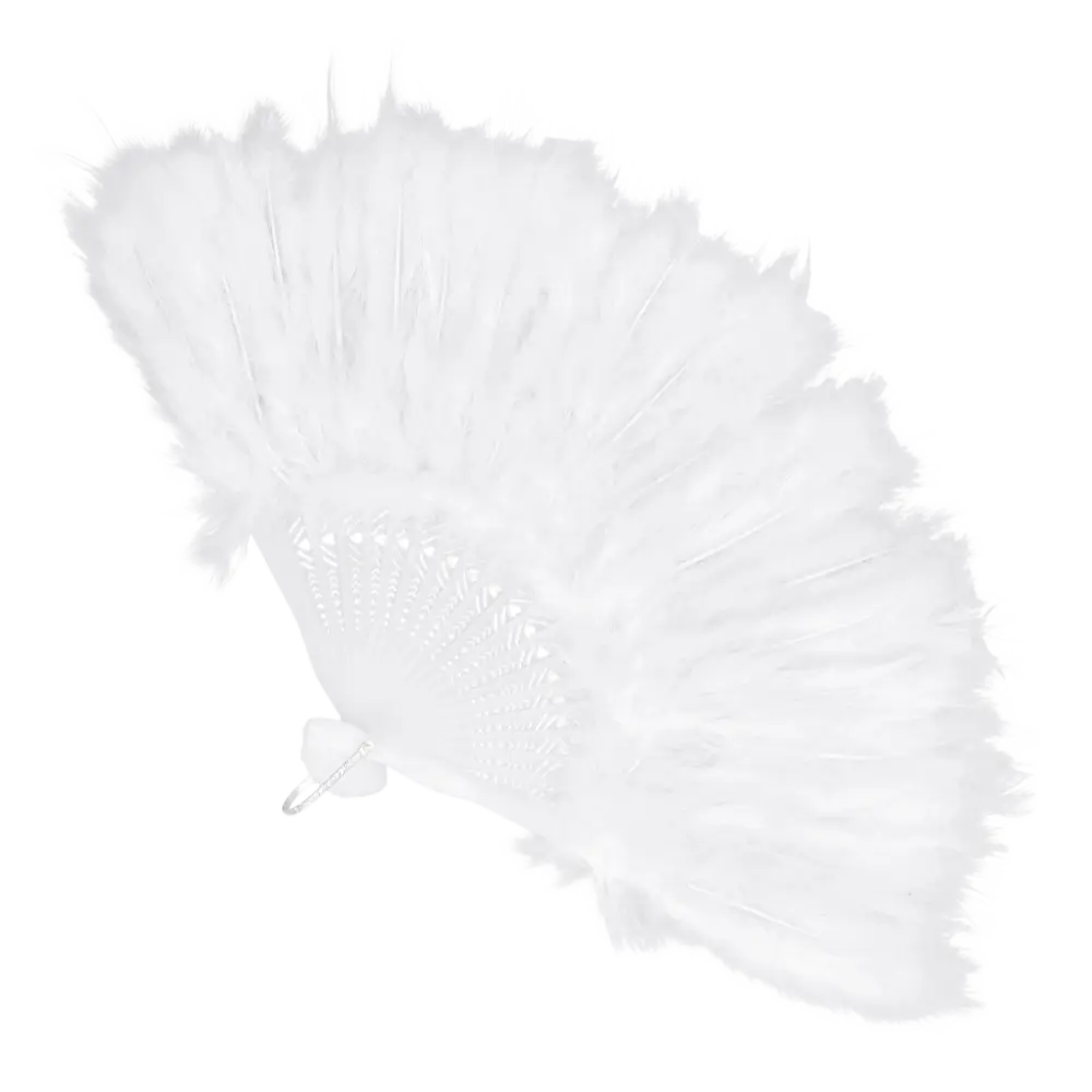 Ventaglio bianco anni '20 - Accessorio Charleston Gatsby da donna