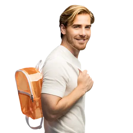 Zaino arancione fluo - Accessorio per il festival di sera fluo