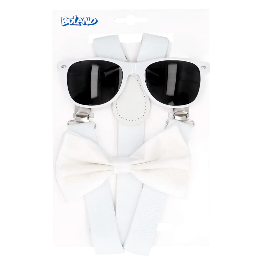 Kit travestimento papillon bianco - Accessori per costumi da sera chic
