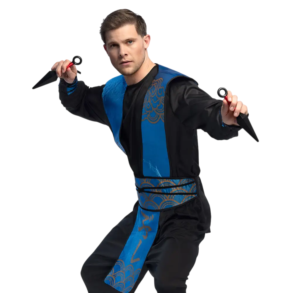 Kit di armi Ninja per bambini 7 pezzi - Accessori per il travestimento da combattimento da samurai